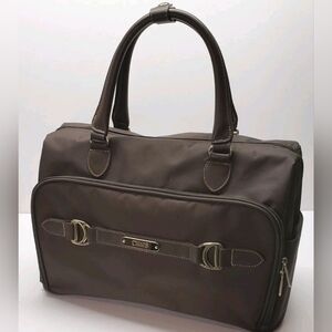 Chaps Mens Brown Travel Bag Weekender Overnighter Duffel bag Many Pockets